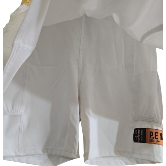 P.E Nation Backswing Skirt in Optic White Medium Australian Open Collection 2022 - Picture 5 of 8